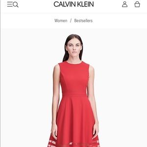 Red Calvin Klein dress